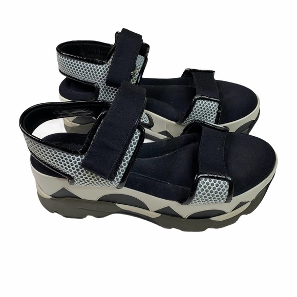 Marni Shoes - Marni Platform Sandals Black White Mesh Italian 8